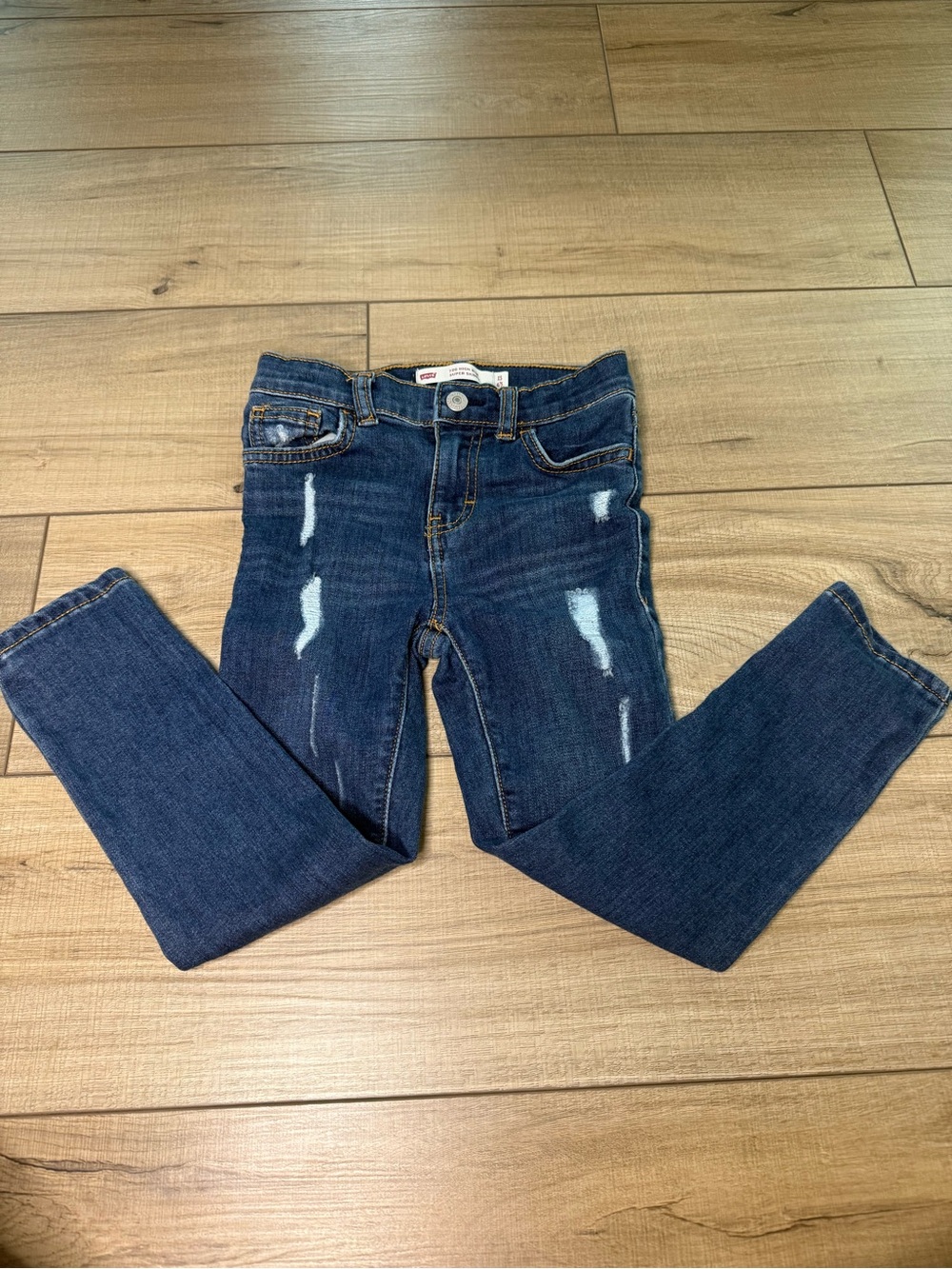Levi’s 720 Girls XS 4/5 High Rise Super Skinny Distressed Jeans Dark Wash